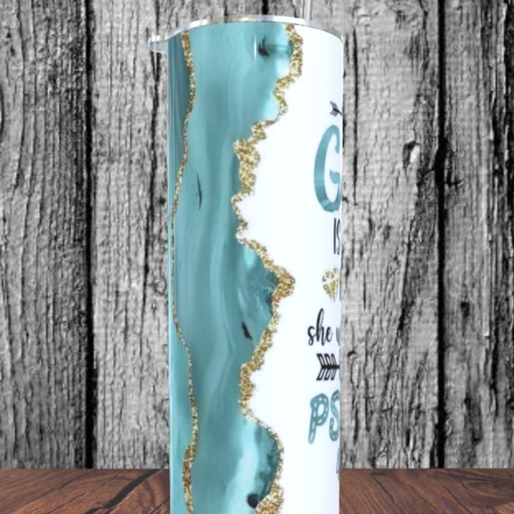 God Is Within Her she will not Fall Psalm 46:5 20 o Skinny Tumbler - Picture 3 of 5